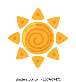 sun. Summer day weather cartoon vector illustration flat style icon