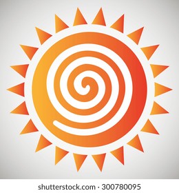 Sun and summer design, vector illustration eps 10.
