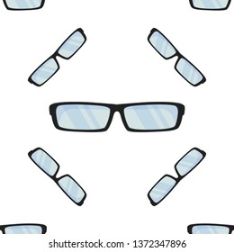 Sun summer glasses. Wrapping paper, Summer Style Collection. Eyeglasses, specs pattern. Accessories for hipsters fashion optical spectacles eyesight view.