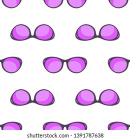 Sun summer glasses. Wrapping paper, Summer Style Collection. Eyeglasses, specs pattern. Accessories for hipsters fashion optical spectacles eyesight view.