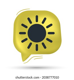 Sun, summer and hot vector in speech bubble - Modern design