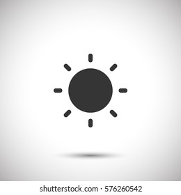 Sun summer icon. Light vector