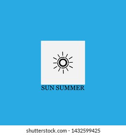 sun summer icon sign signifier vector