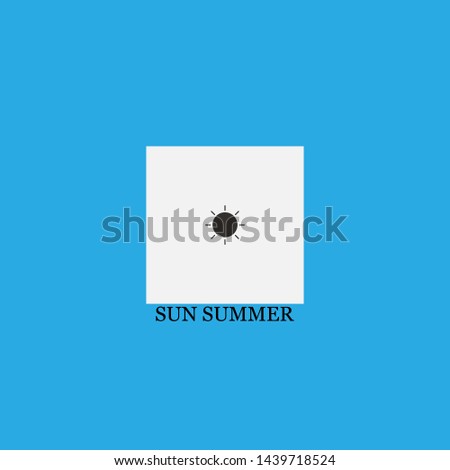 sun summer icon sign signifier vector