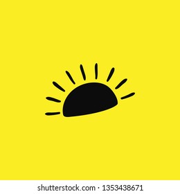 sun summer icon vector