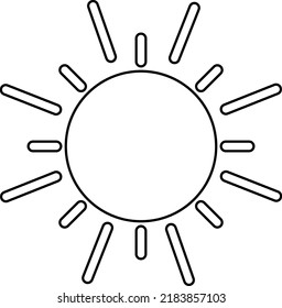 Sun Summer Icon Vector Design Illustration on white background..eps
