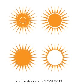 sun summer icon vector template design