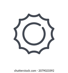 Sun and Summer line icon. Weather and Climate vector outline sign.