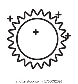 sun summer line style icon vector illustration design