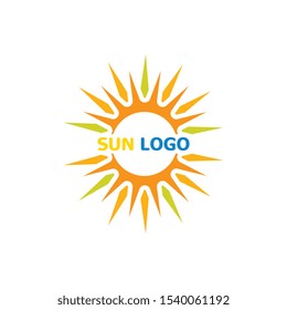 Sun Summer Logo Design illustration icon template vector