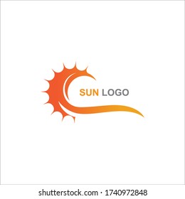 Sun Summer Logo Design illustration icon template