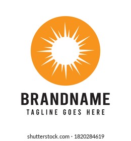 plantilla vectorial de icono del logotipo de verano solar.