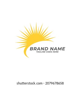sun summer logo icon vector template.