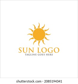 sun summer logo icon vector template.
