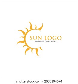 sun summer logo icon vector template.
