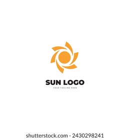 sun summer logo icon vector template