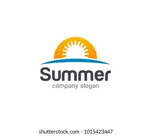 Sun Summer Logo Template