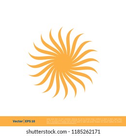 sun summer logo template