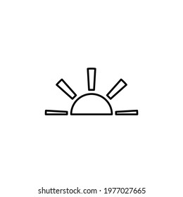 Sun, summer outline vector icon. Line summer and sun vector icon.