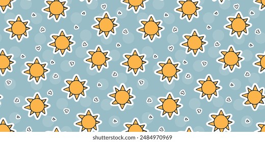 the sun. summer. rays of the sun. hot. frame.seamless pattern. pattern. doodle. sticker. pattern. graphic resource. on a colored background