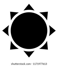 
Sun in a summer season, temperate icon
