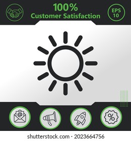 Sun, summer, sunny, bright, vector icon graphic elements for your work - Modern design