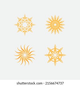Sun and summer Vector illustration Icon Logo Template design