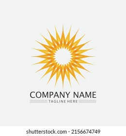 Sun and summer Vector illustration Icon Logo Template design