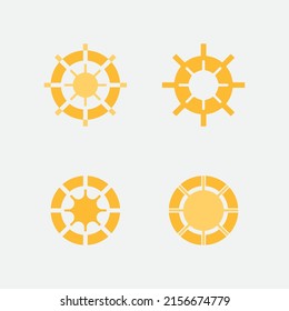 Sun and summer Vector illustration Icon Logo Template design