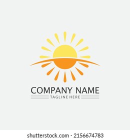 Sun and summer Vector illustration Icon Logo Template design