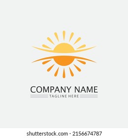 Sun and summer Vector illustration Icon Logo Template design