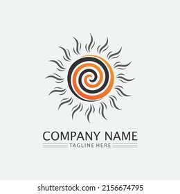 Sun and summer Vector illustration Icon Logo Template design