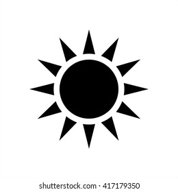 sun summer weather icon simple 