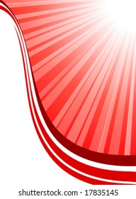 Sun and sunbeams. Vector illustration.