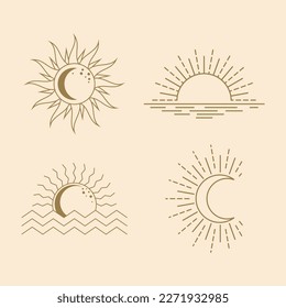 Sun Sunbright sunshine sunlight icon vector flat design