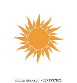 Sun Sunbright sunshine sunlight icon vector flat design