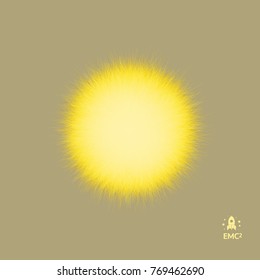 Ilustración vectorial abstracta Sun. Sunburst. 