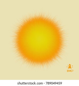Ilustración vectorial abstracta Sun. Sunburst.
