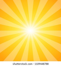 Sun. Sunburst pattern. Abstract background of sun with shining rays. Vector illustration