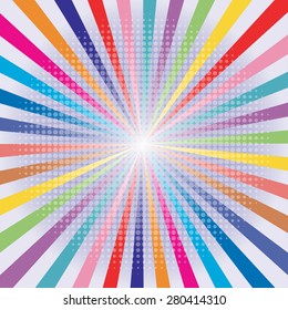 Sun Sunburst Pattern Color. Vector illustration.