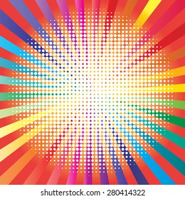 Sun Sunburst Pattern Color. Vector illustration.