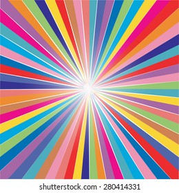 Sun Sunburst Pattern Color. Vector illustration.