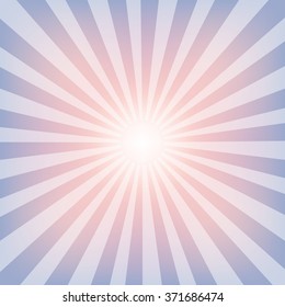 Sun Sunburst Pattern. Rose Quartz and Serenity colors. Vector illustration
