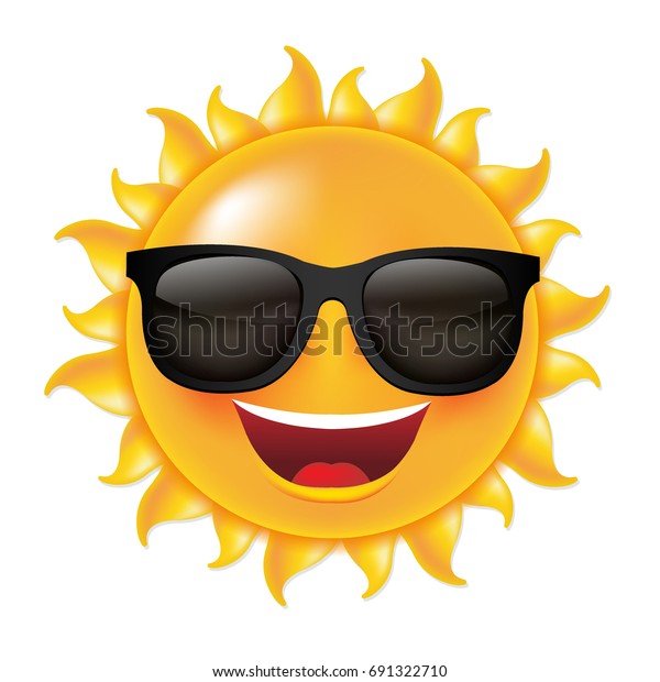 Sun Sunglasses Gradient Mesh Vector Illustration Stock Vector Royalty Free 691322710 