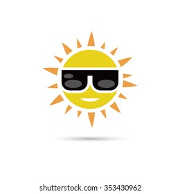 Sun With Sunglasses Icon