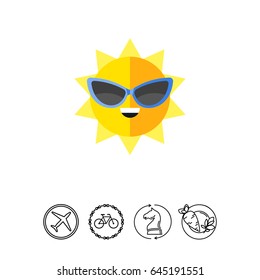 Sun in Sunglasses Icon