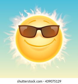 Sun In Sunglasses Illustration