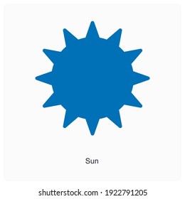 Concepto de icono de sol y luz solar