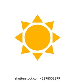 Sun and sunny icon, hot and summer icon, weather and forecast icon.