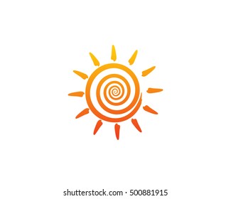 Sun Sunny Logo Design Template